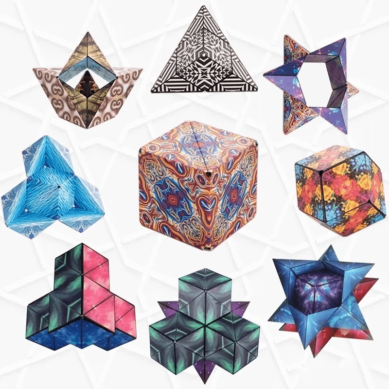 Magnetic Magic Cube Shape - Shifting Sensory Fidget for Calm, Focus and Creativity - Stimsy