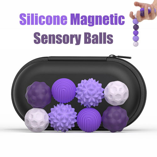 Stimsy Silicone Magnetic Sensory Balls – Tactile Fidget & Stress Relief Set - Stimsy